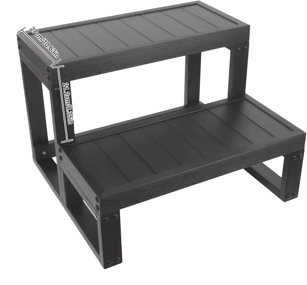 Escabeau de baignoire ergonomique et marchepied de sécurité PMR coloris noir