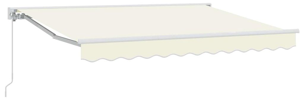 Manuell einziehbare Markise Creme 3,5 x 2,5 m