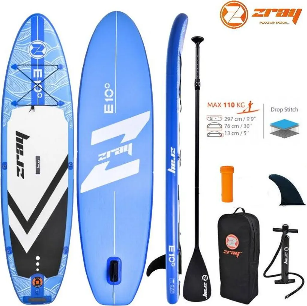 ZRAY EVASION DELUXE 10.0 SUP Board Stand Up Paddle ISUP avec Pagaie ALU