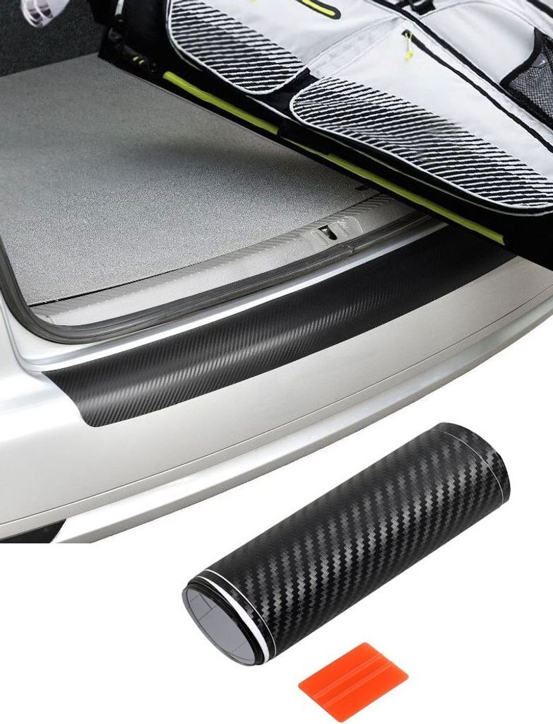 Ladekantenschutz-Folie Lack Schutz Kratzer in Carbon Optik für BMW Touring F11