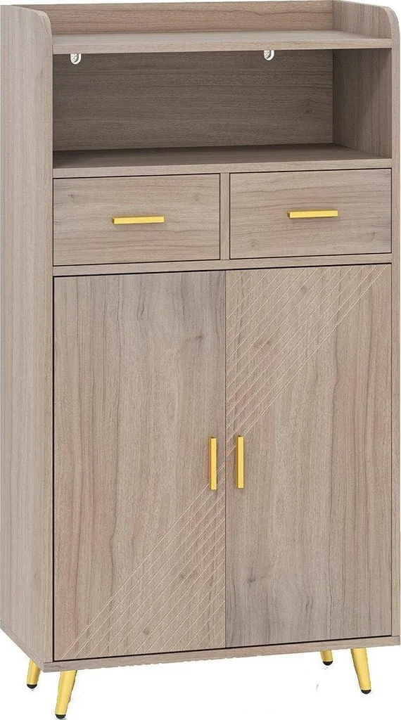 Meuble de rangement à étagère ajustable et tiroirs coulissants robustes