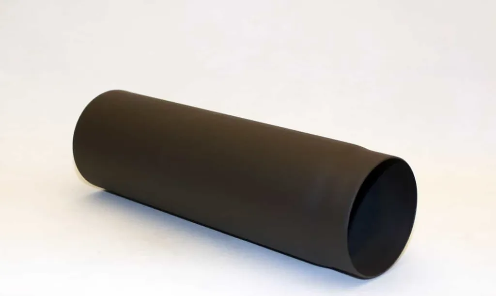 Tubo Fumo DN 180 Spessore 2mm Nero - Raccordo Stufa 15 cm - 1