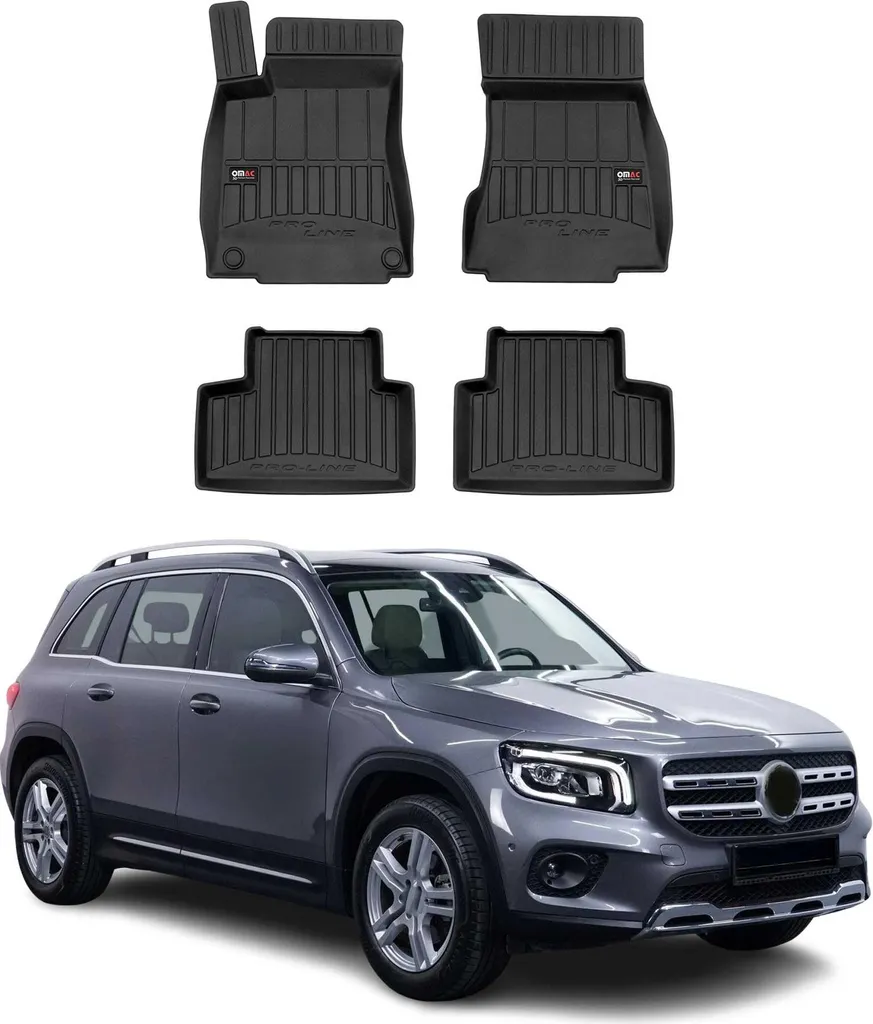 Set Tappetini Anti-Fango TPE Mercedes GLB X247 2019-2025 - 4 Pezzi