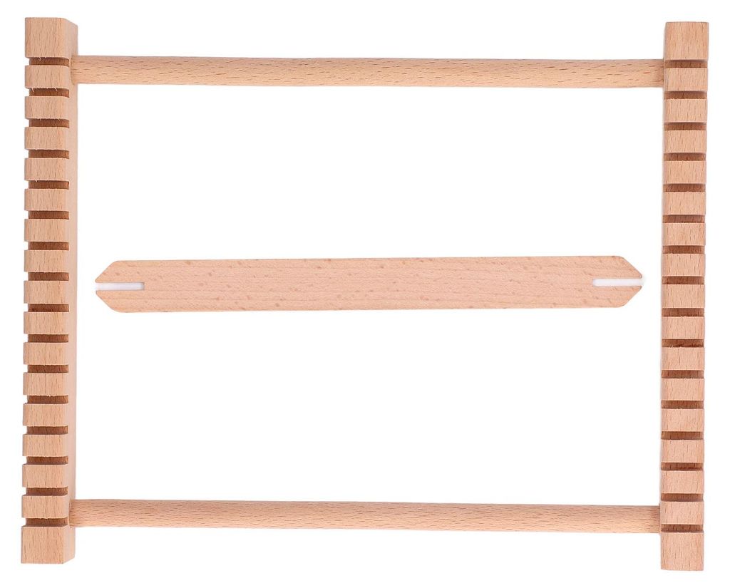 SKC Webstuhl DIY Holzwebmaschine, Gobelin-Strickwerkzeug, Kinder-Anfänger-Spielzeug aus Buchenholz, Wollspinnmaschine