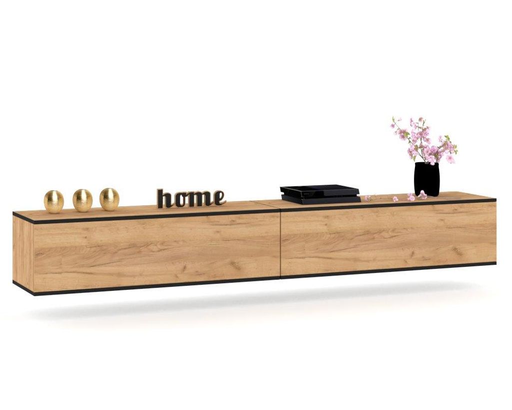 TV-Lowboard Fernsehschrank SIMPLY DUO HÄNGEND Craft Eiche Produktbild 