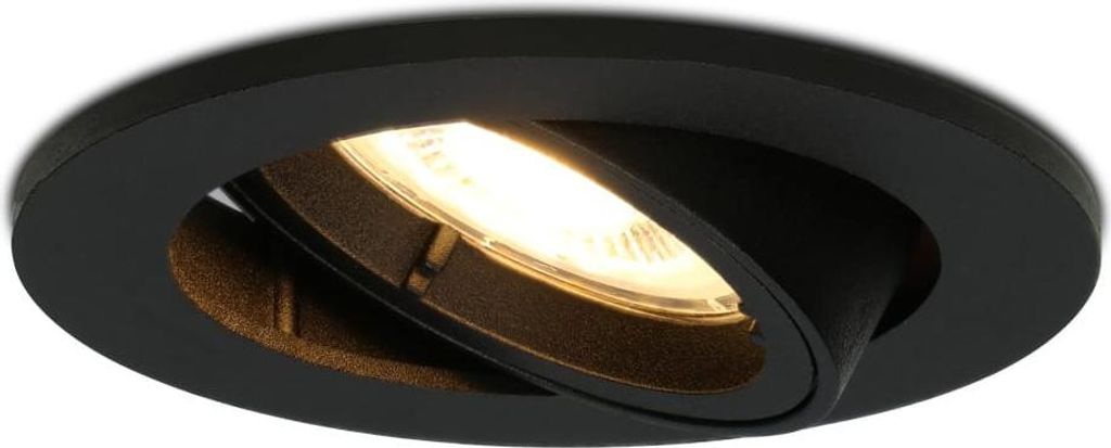 hoftronic LED Einbaustrahler 4W 345lm 2700K Schwarz Schwenkbar Dimmbar
