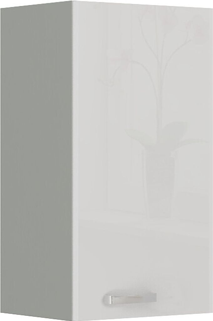 Küchenhängeschrank ULLERIKE – Breite 45 cm, weiß / grau