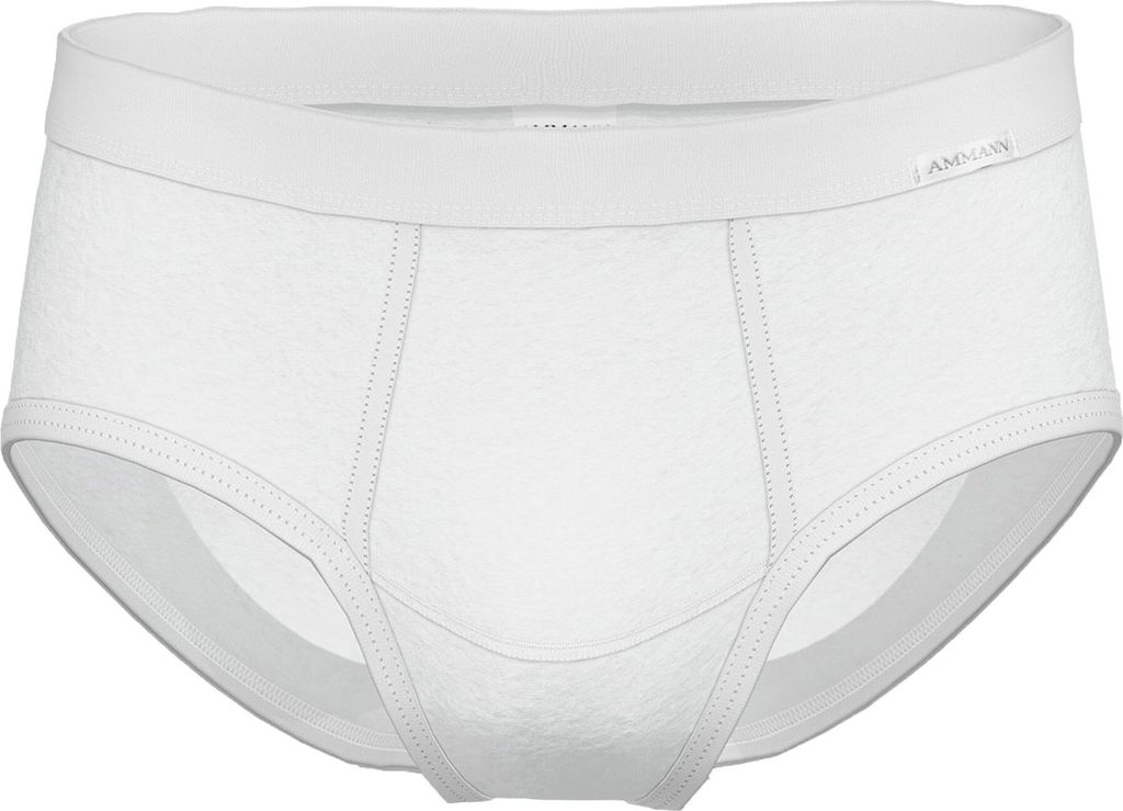 Ammann Herren-Slip Feinripp – Mit Streifen-Design, 75% Baumwolle, 25% Polyester, Bequemer Komfortbund