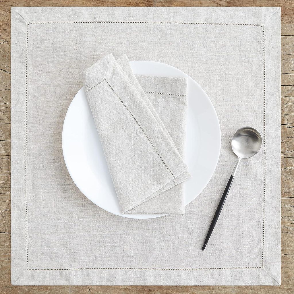 Schöne Leinenservietten Set von 4 Stück 45 x 45 cm, Weich