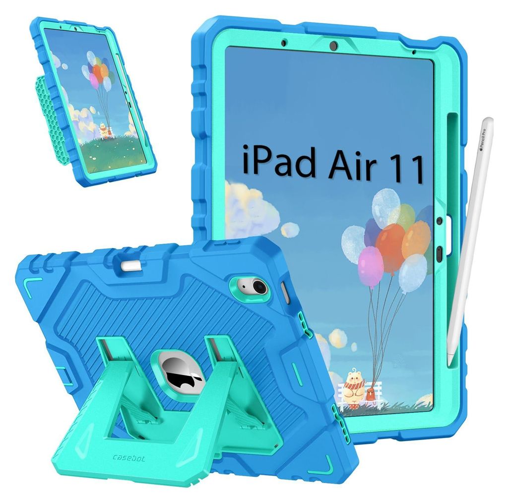 Fintie Kinder Hülle für iPad Air 11 Zoll (M4/M3/M2, 2026/2025/2024), iPad Air 5./4. Gen (10,9 Zoll, 2022/2020), robuste, stoßfeste Ganzkörper-S...