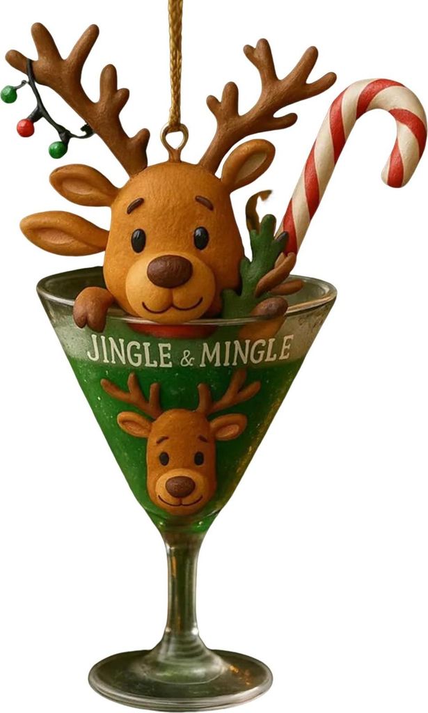 Weihnachtsschmuck-Anhänger für Getränkebecher, personalisierte Weihnachtsdekoration mit Lanyard für Familie und Freunde