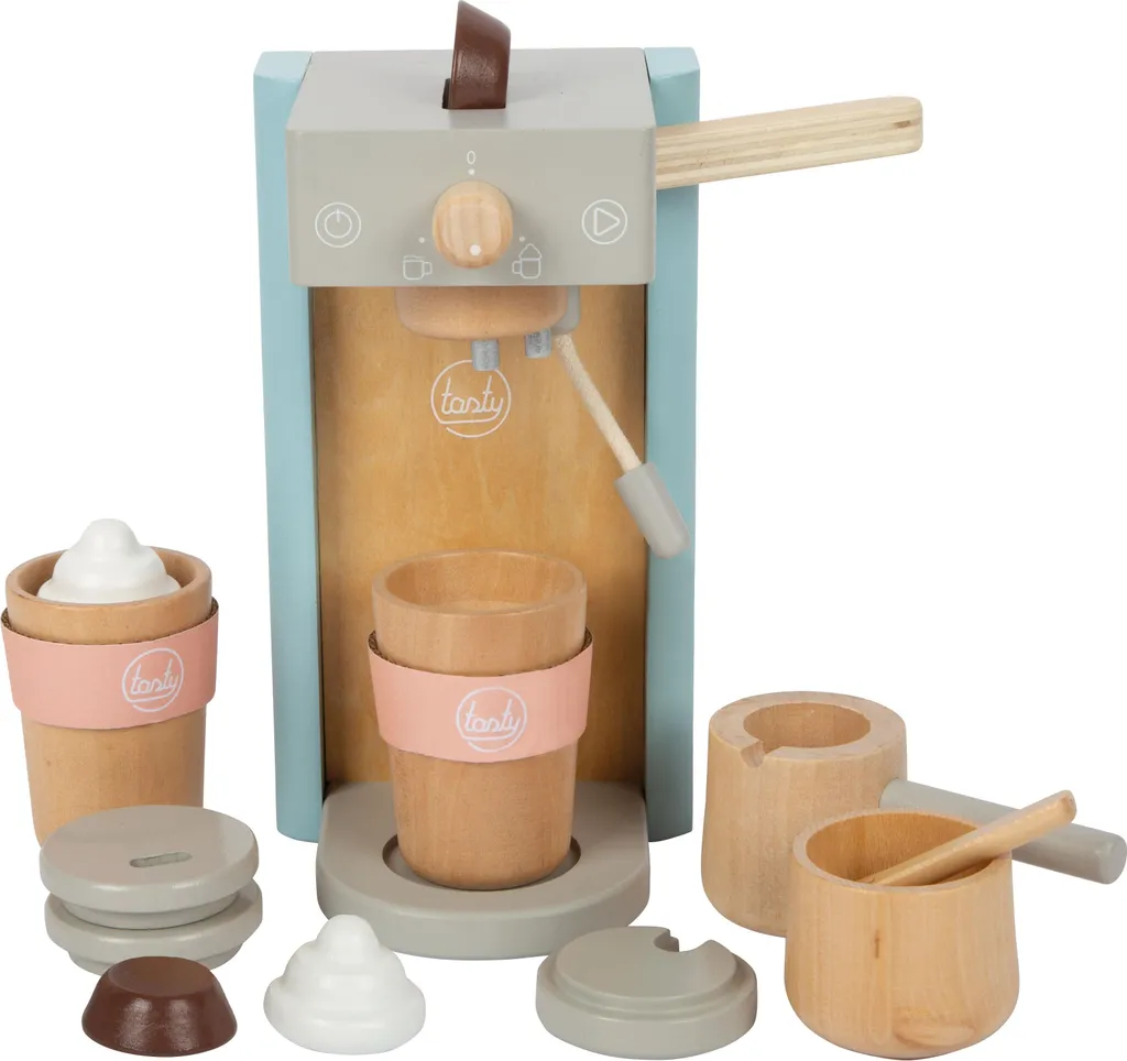 Set de café tasty 12247 small foot en bois avec tasses et grains