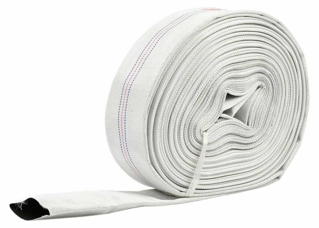 AW Tools - Feuerlöschschlauch, Flach, Polyester AW1110 (25 m x 5 cm) (Weiß)