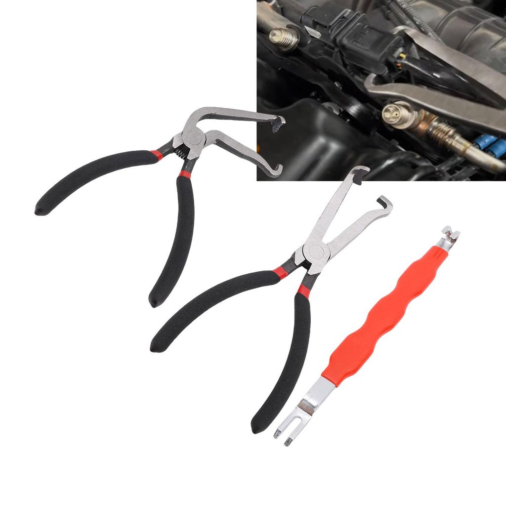4-teiliges elektrisches Trennzangen-Set, effizient, multifunktional, ergonomisch, zur Demontage von Steckverbindern für die Automobilindustrie, Rot