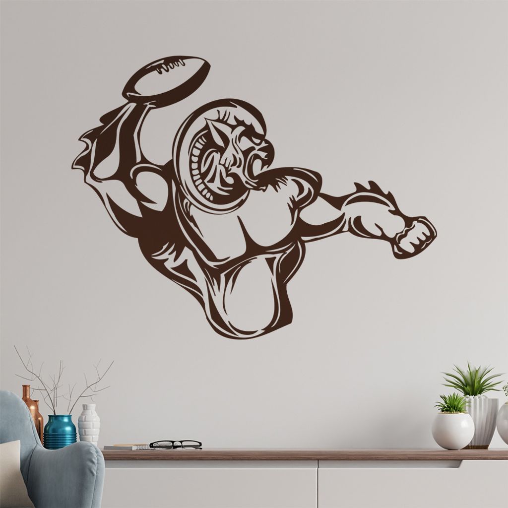 Football Biest Wandtattoo in 6 Größen - Wandaufkleber Wall Sticker - Dekoration, Küche, Wohnzimmer, Schlafzimmer, Badezimmer