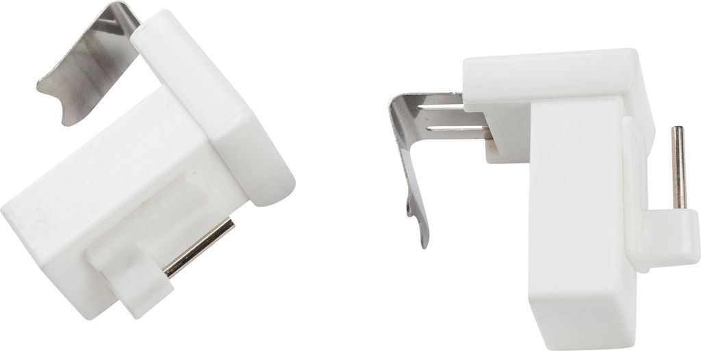 Klemmträger, weiß, 20 stück für Vitragenstange/Flachvitrage