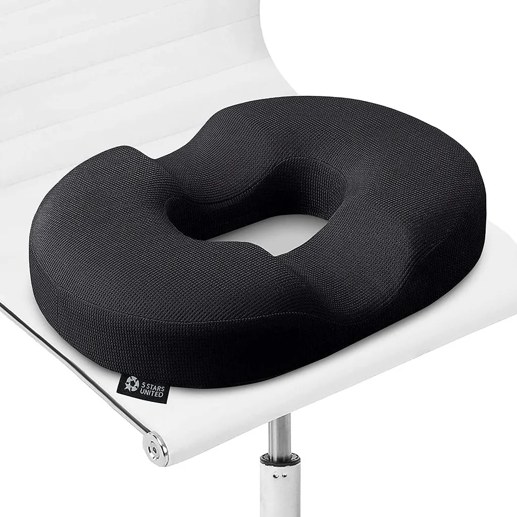 Coussin beignet viscoélastique avec dessous antidérapant ultra ferme