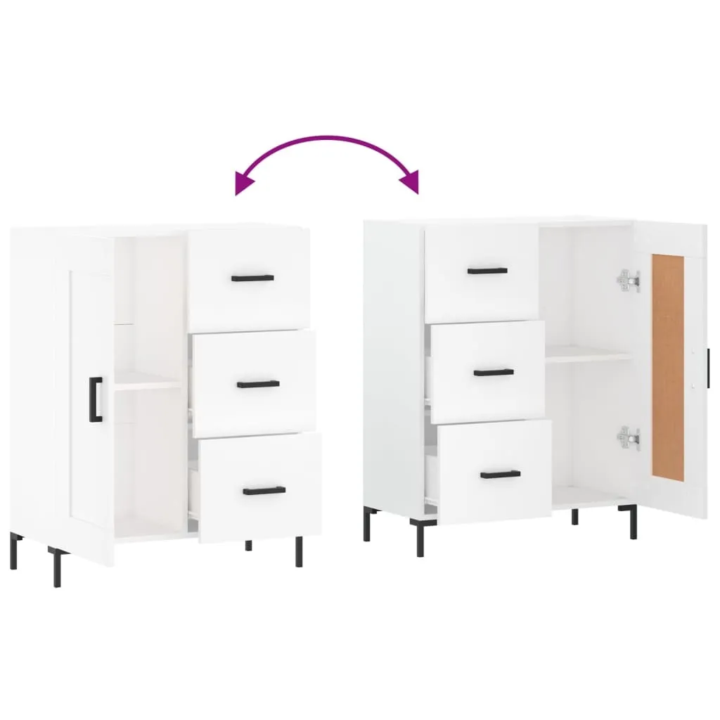 vidaXL Credenza 2 Ante Bianca 90cm | Mobile Dispensa e Contenitore - 8