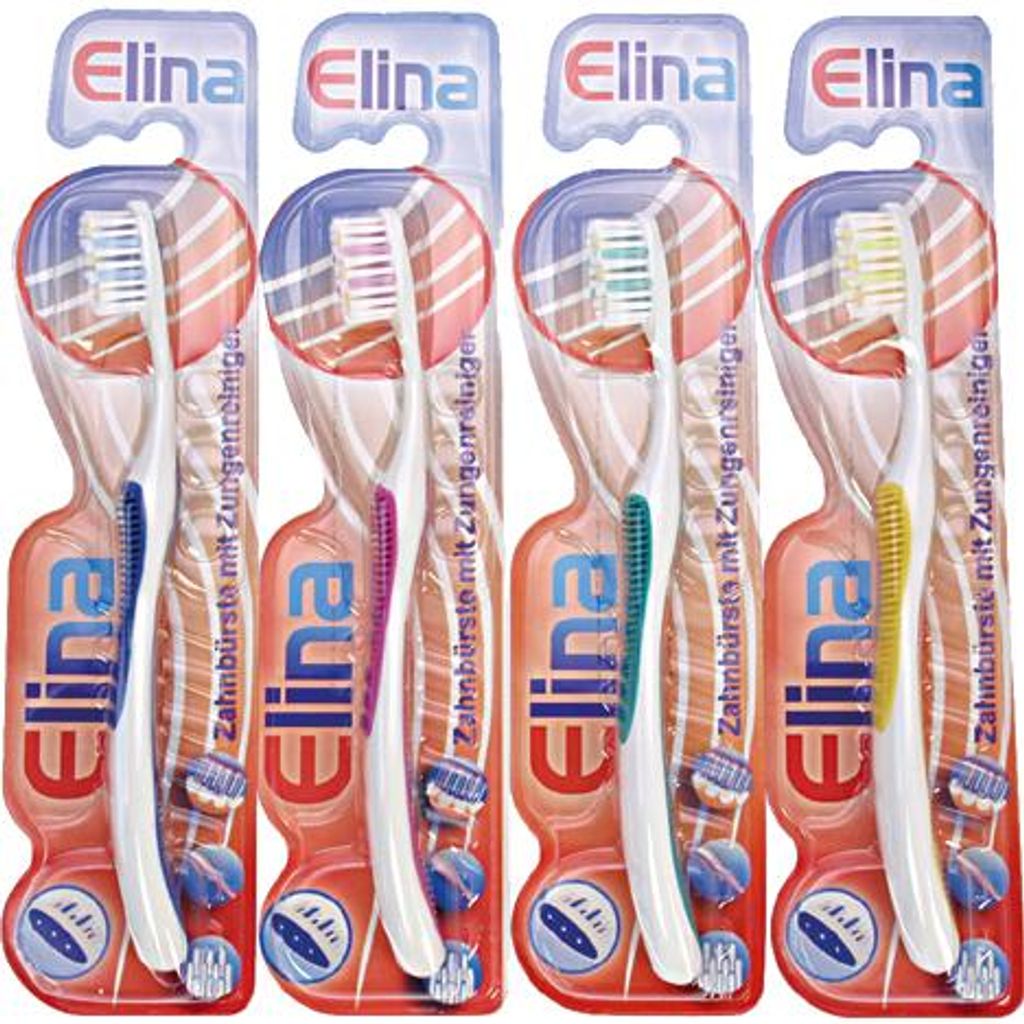 ELINA Zahnbürste 1er mit Zungenreiniger