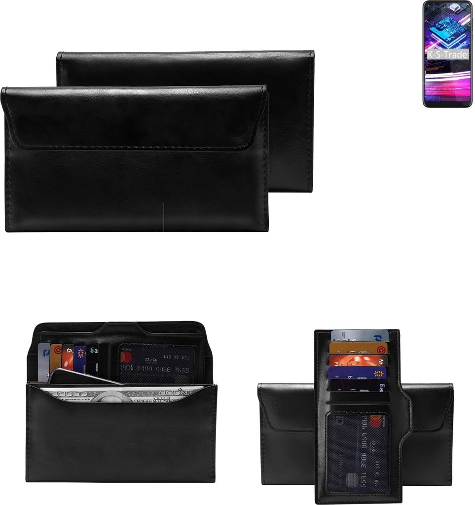 K-S-Trade Handy Hülle kompatibel mit Motorola Moto G Fast Schutz Hülle Tasche Schutz Case Handytasche Kunstleder schwarz, 1x