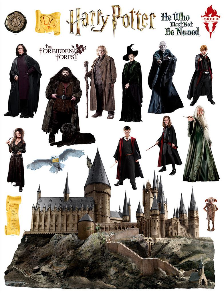 Sanders & Sanders Wandtattoo Harry Potter Grau - 601408 - 65 x 85 cm