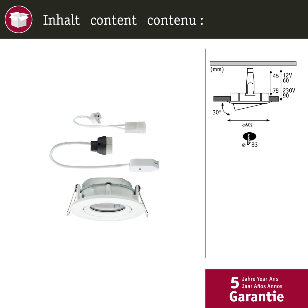 Faretto Paulmann Nova Plus 230V: Robusto, Orientabile e Impermeabile - 4