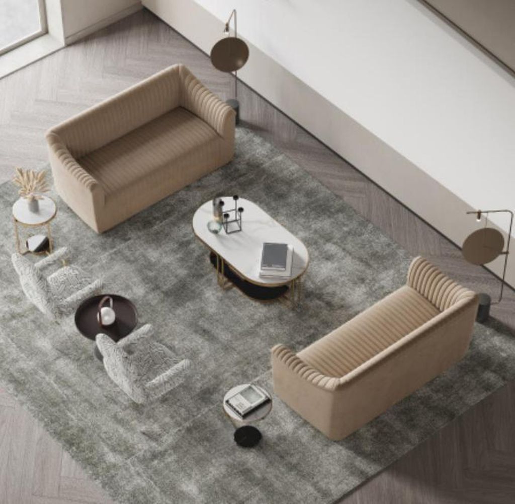 Sofagarnitur 2+2 Sitzer Wohnlandschaft Sofas Sofa Sitz Design Couch Lounge Möbel