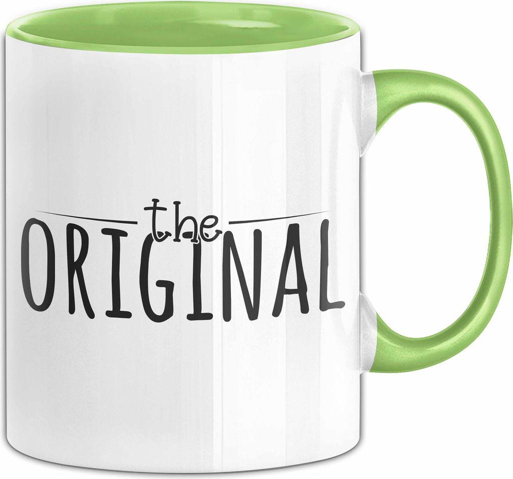 The Original Tasse Geschenk Partner-Tassen Geschwister Kaffee-Becher (Grün)