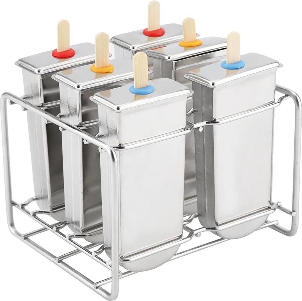 Edelstahl Formen Eiscreme Industrie Küche DIY Eis Pop Maker Tool(4#)