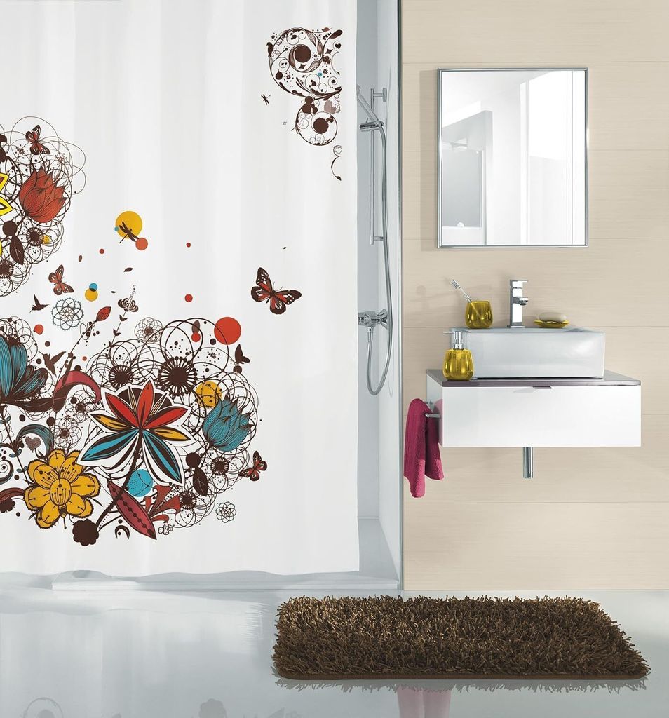 Kleine Wolke 5218148305 Duschvorhang Crazy Flower 180 x 200 Produktbild 