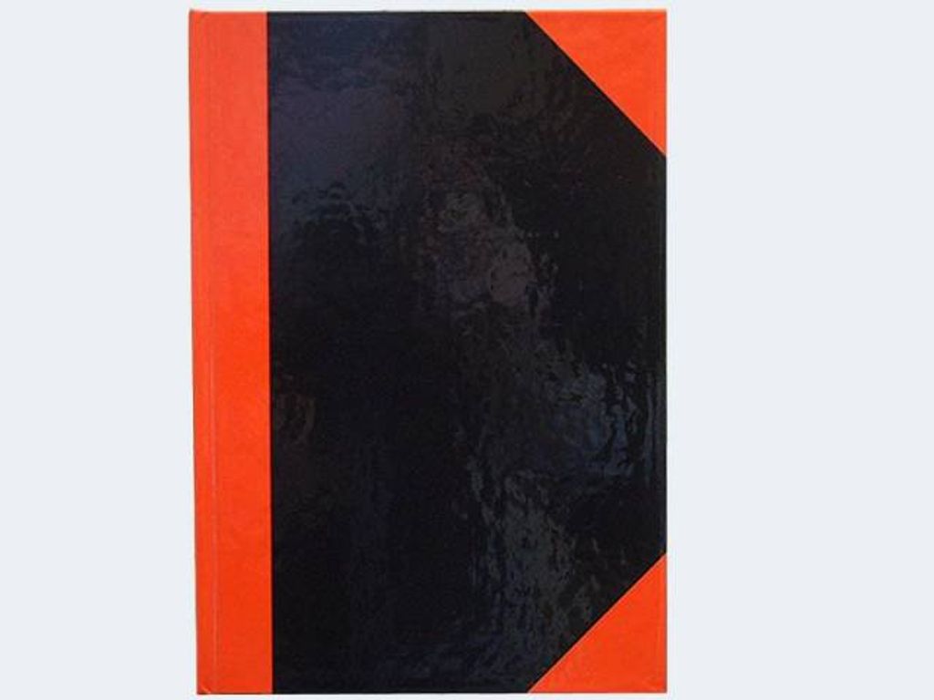 Kladde A5/96Bl kariert schwarz/rot