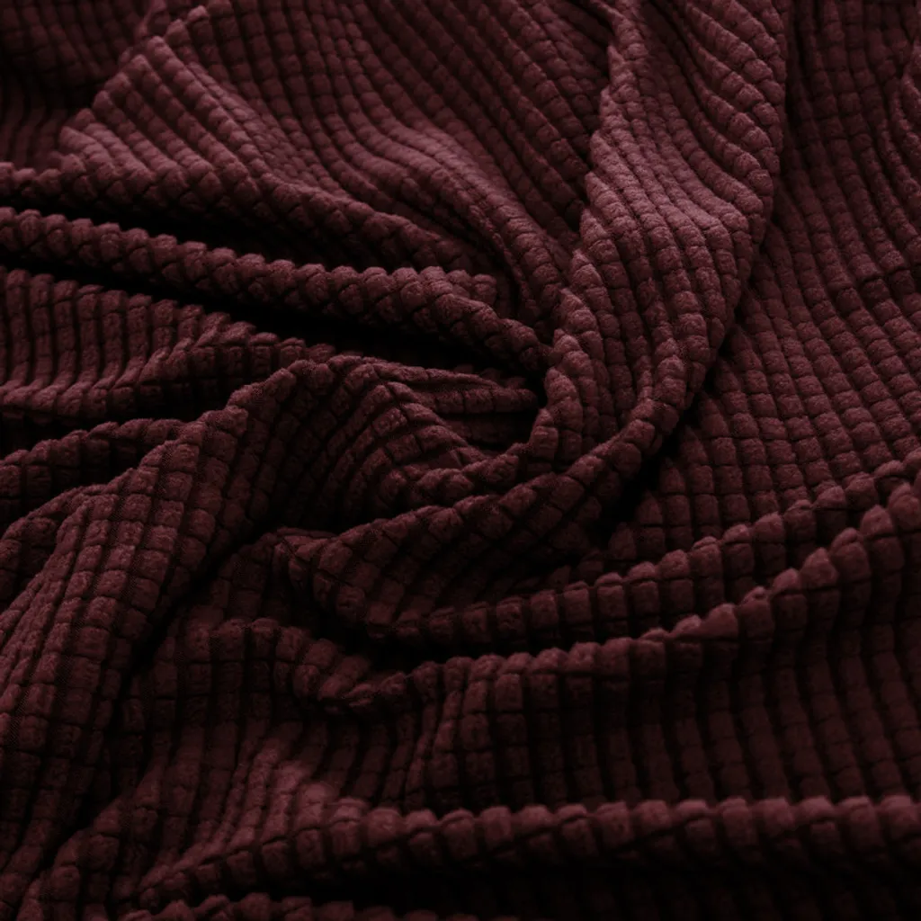 Housse de canapé imperméable et antidérapante marron en maille extensible