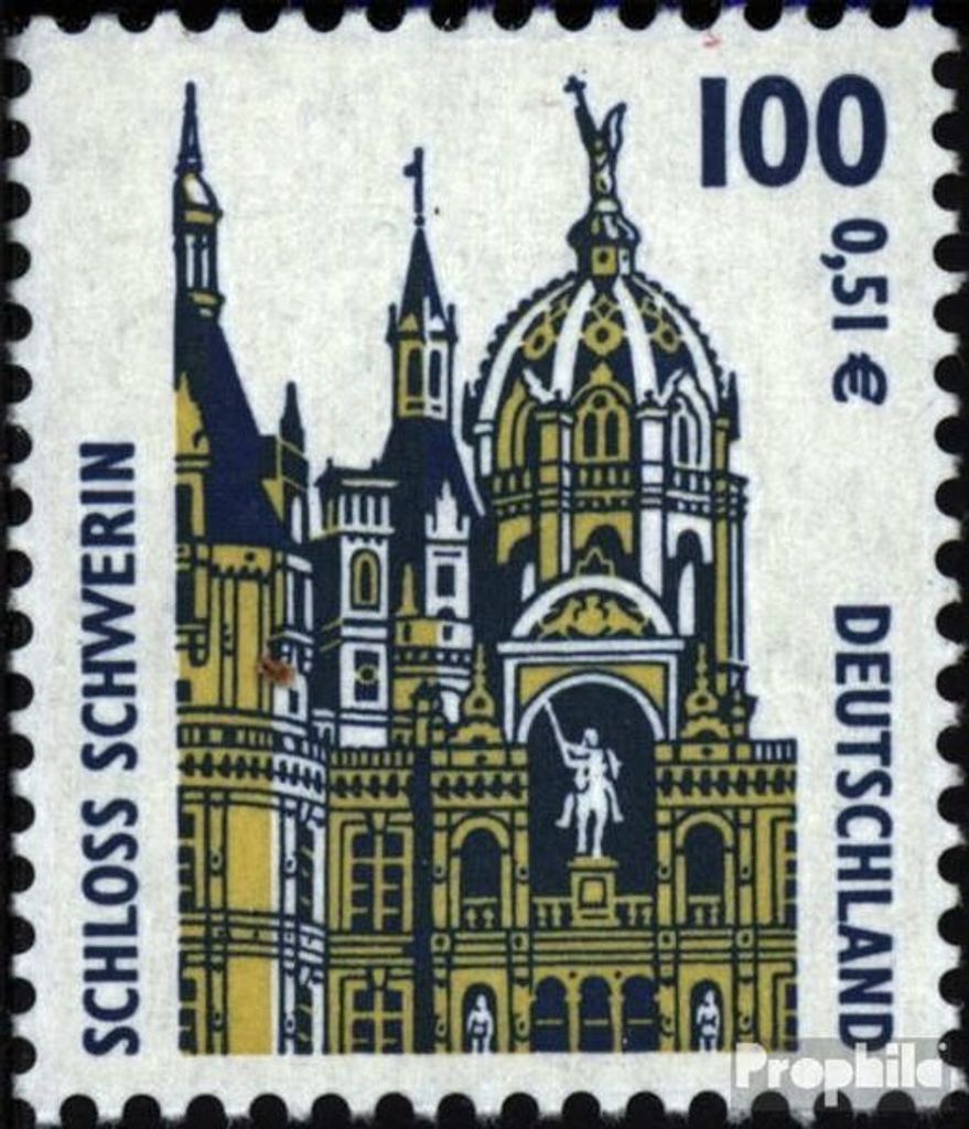 Briefmarken BRD (BR.Deutschland) 2001 Mi 2156R mit Zählnummer postfrisch Sehenswürdigkeiten