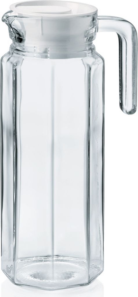 25x Glas Krug / Karaffe mit Deckel 1 l