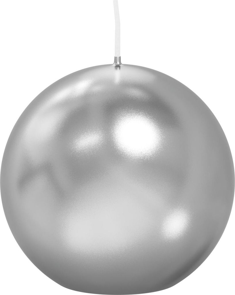 Kugelkerzen Silber Ø 70 mm, 12 Stück Produktbild 