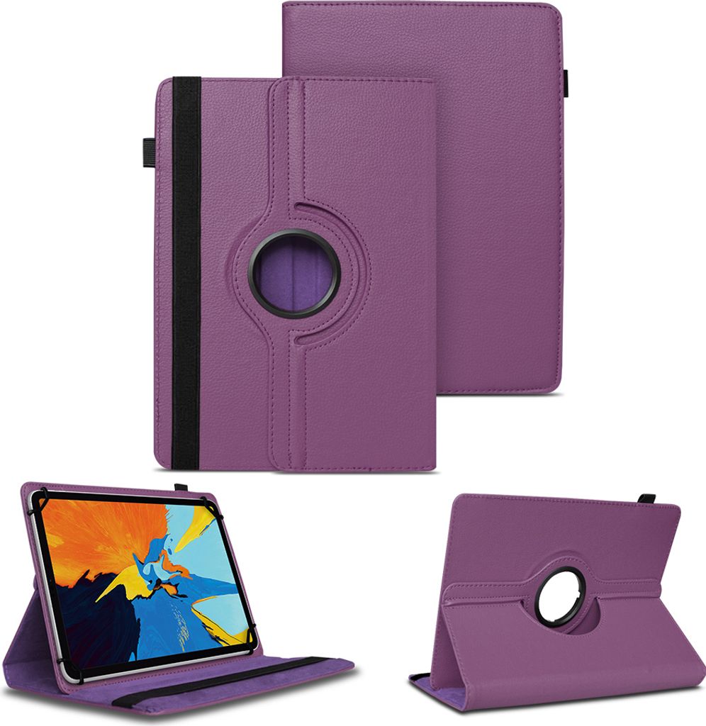 Schutzhülle für Oukitel OT8 OT9 OT11 OT12 Tablet Hülle Tasche 360 Grad DrehbarFarben:Lila