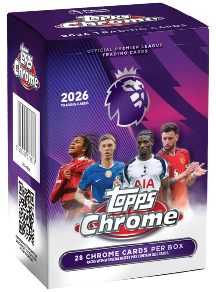 Topps 2026 TCG Chrome Premier League Fußball-Sammelbox Produktbild 