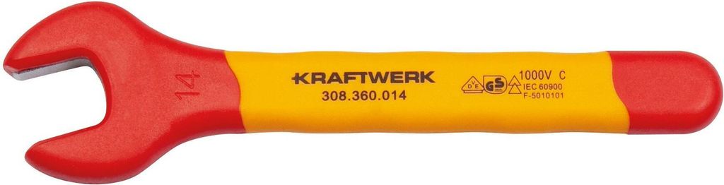 KRAFTWERK 308.360.014, Hakenschlüssel, Orange, Rot, Gerade, 14 mm, China, 50 g