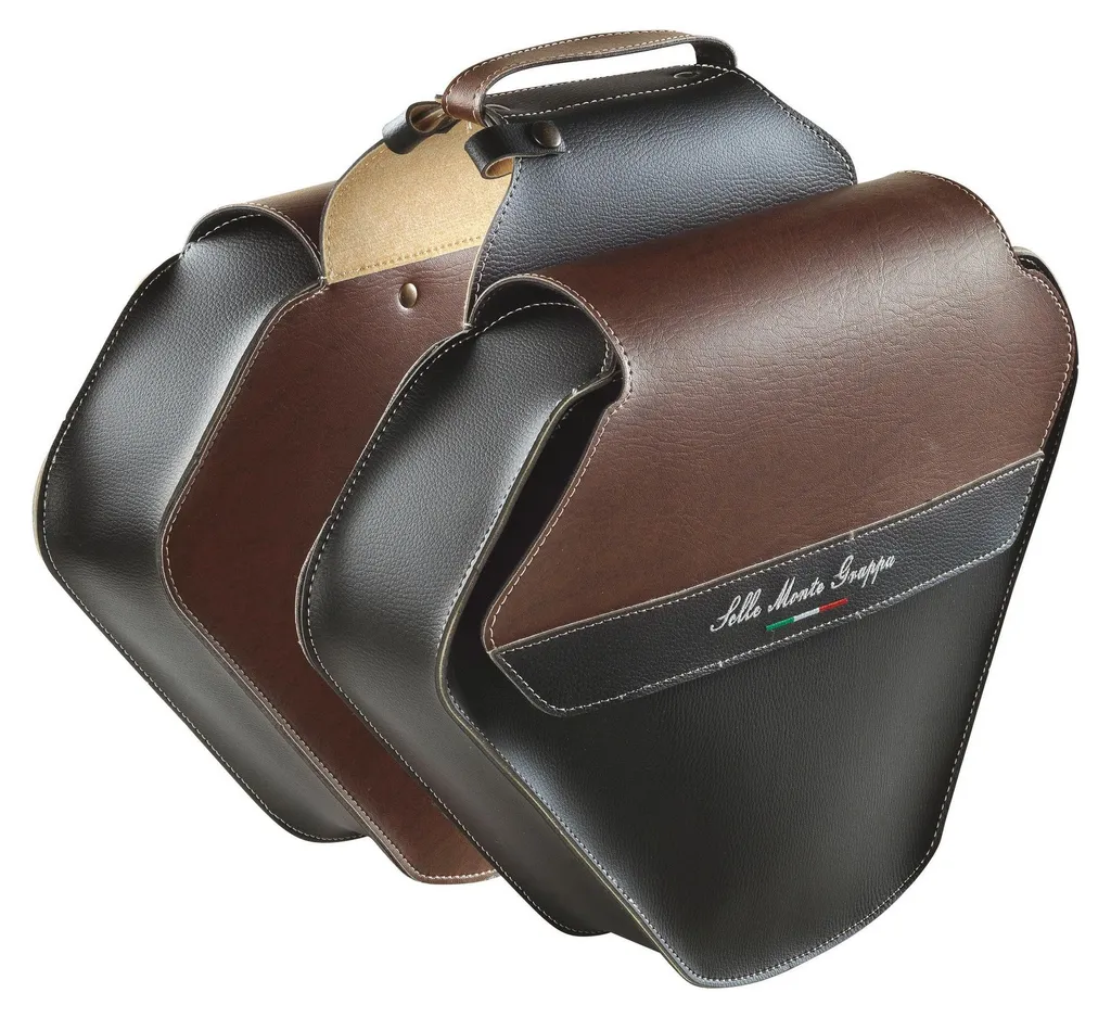 Selle Monte Grappa Sacoche Double 17,5L Fashion Skay Noir et Brun D-Bruin