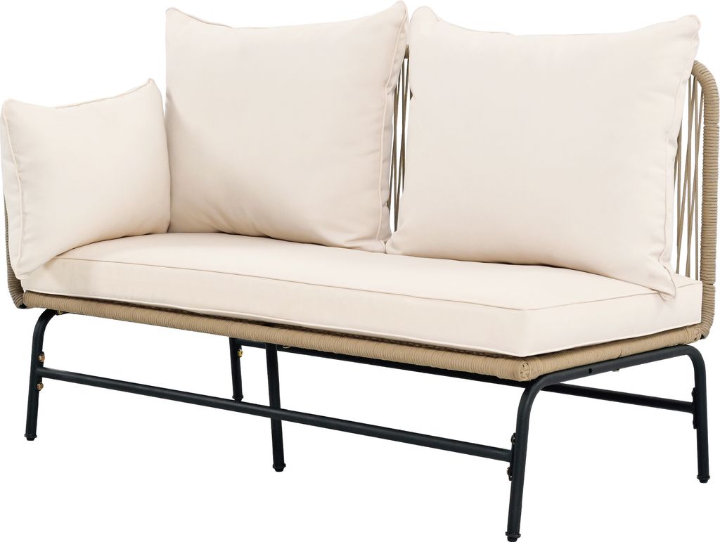 Flieks Gartenlounge Set 3-tlg, Balkonmöbel Set 3 Sitzer, Produktbild 12