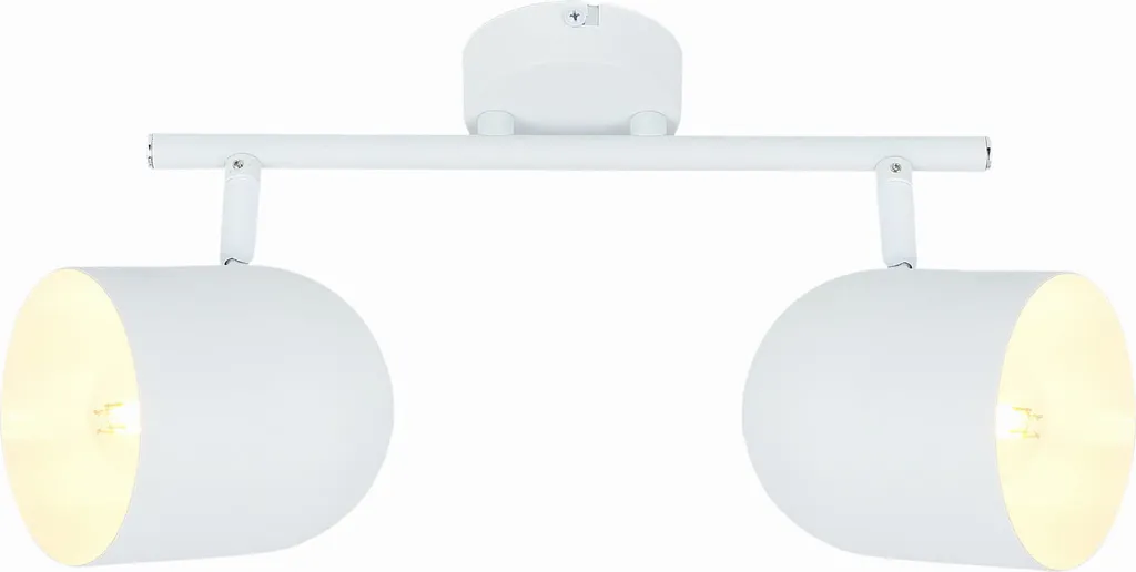 Luminaire plafonnier AZURO 92-63250 blanc finition métal et verre épuré