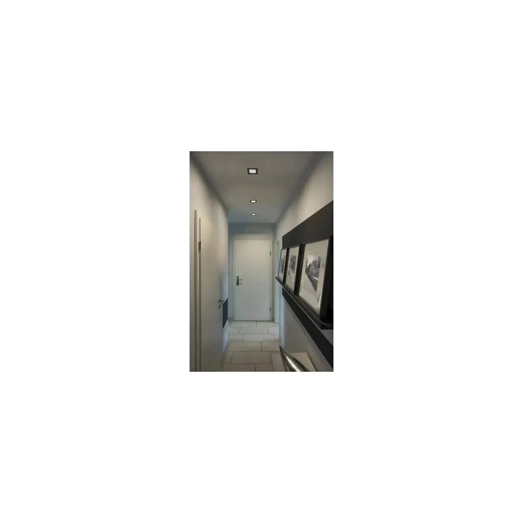 Éclairage de balisage carré Frame Basic noir 9x9 cm 3000K et driver