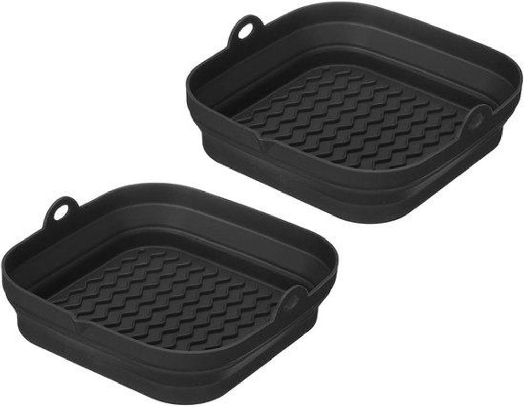 Silikonische Opvouwbare Bakvorm - Magnetron, Oven, Koelkast Toepasselijk - 21*20.3*5cm - Zwart