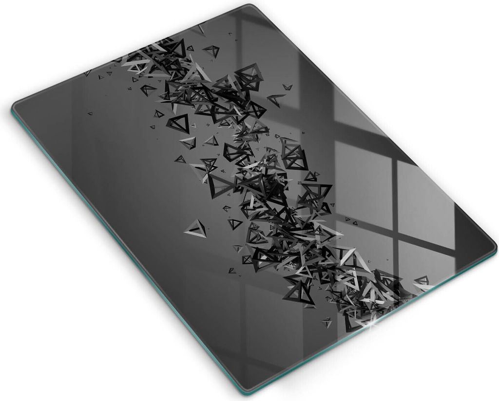 Abdeckung Glas - Küchenabdeckung - 40x52 cm - Abdeckplatte - Abstrakte 3D-Formen