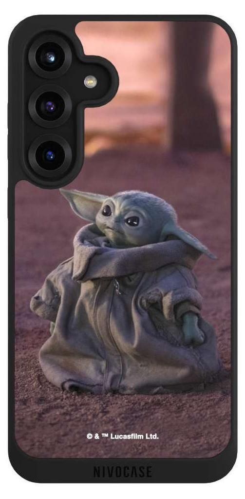 NIVOCASE Handyhülle für Samsung Galaxy S25+ Hülle NIVOpure Case Schwarz Star Wars Baby Yoda The Child