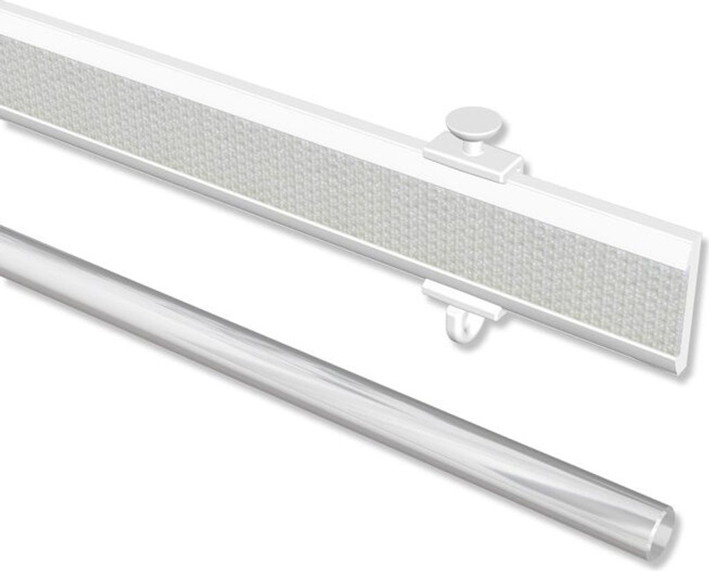 Interdeco Paneelwagen mit Klettband / Beschwerung, Aluminium Weiß Modell Easyslide, 100 cm