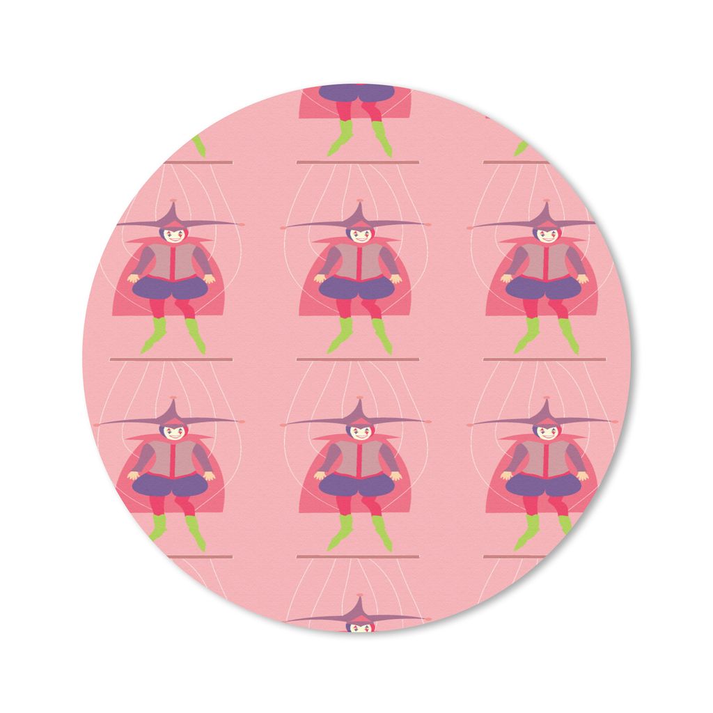 MuchoWow Mauspad Mousepad Karneval - Schnittmuster - Joker 40x40 cm - Mousepads - Maus Mat - Pad - Mausunterlage - Schreibtisch Accessoires