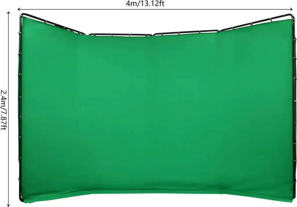 Fond vert pour streaming et studio vidéo 4 m ajustable en polyester pro - 5