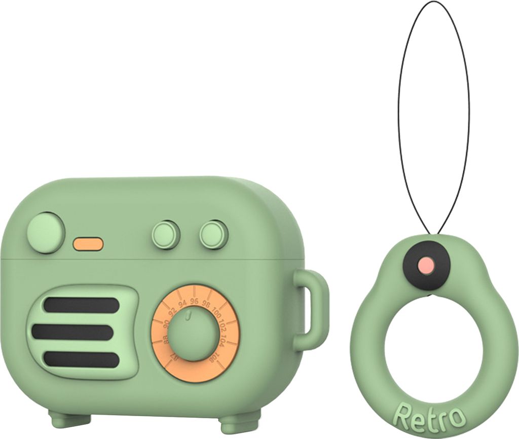 Mini niedliche Radioform Silikon Schütze Hülle für Airpods Pro-Matcha Green