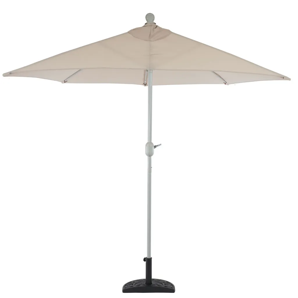 Ombrellone Parla 270cm Alluminio Crema | Parasole Balcone Robusto - 13